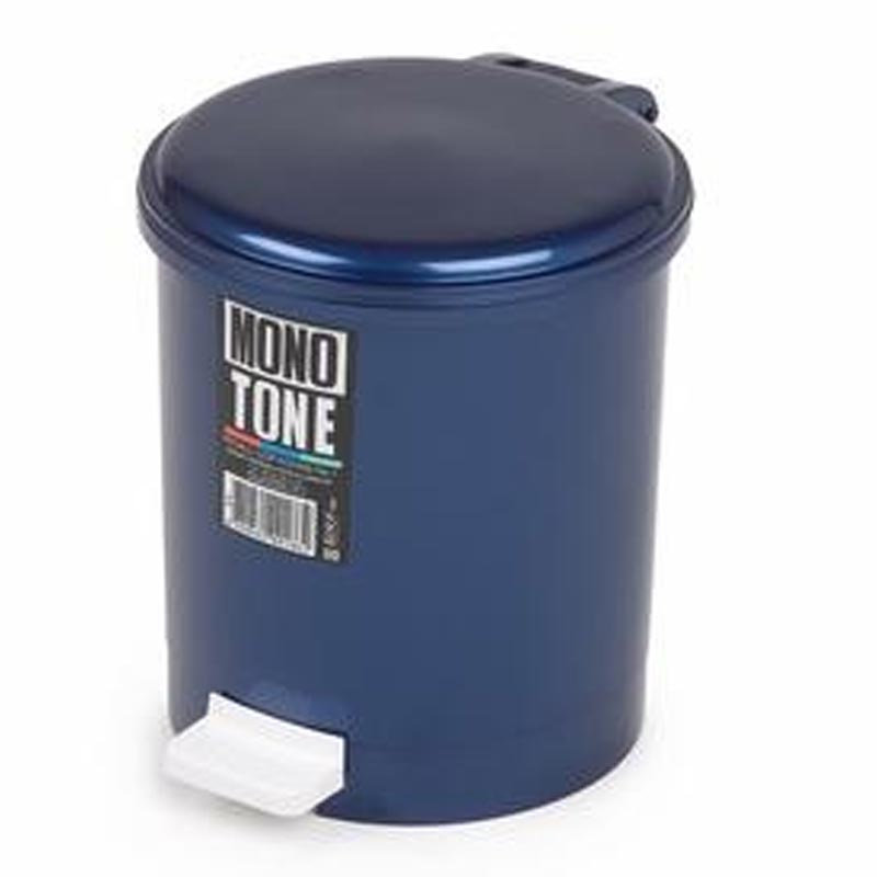 Bora Plastik Pedallı Çöp Kovası, No: 1, 6 L, Mavi