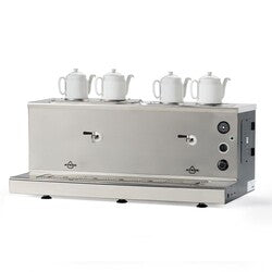 Ateşe Sümela Analog 4 Demlikli Çay Kazanı, Gaz+Elektrikli, Statik Boyalı