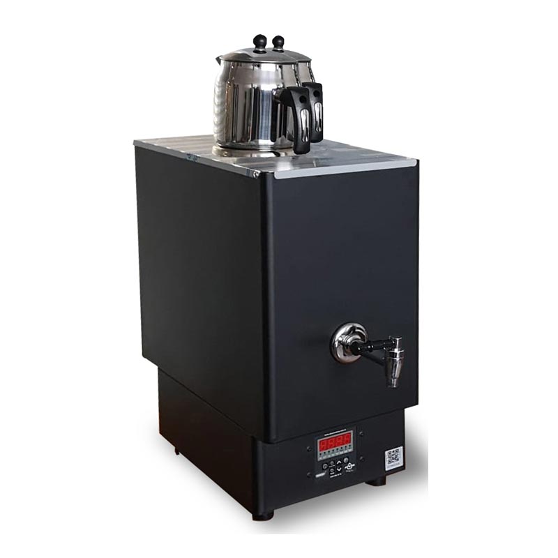 Ateşe Zeugma Dijital Çay Makinesi, 2 Demlikli, 12 L, Elektrikli, Siyah