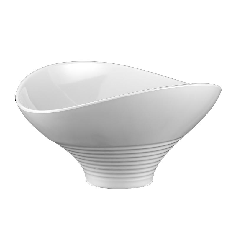 Biradlı BRD-236740 Çizgili Melamin Sunum Kasesi, Melamin, 21.5x18x11 cm