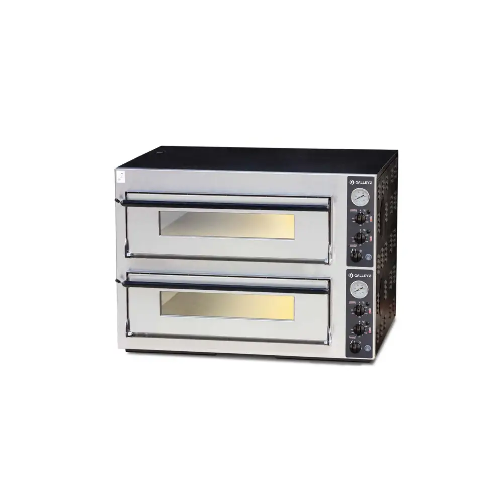 Çift Katlı Elektrikli Pizza Fırını 9 + 9 x Ø30 Cm Kapasiteli