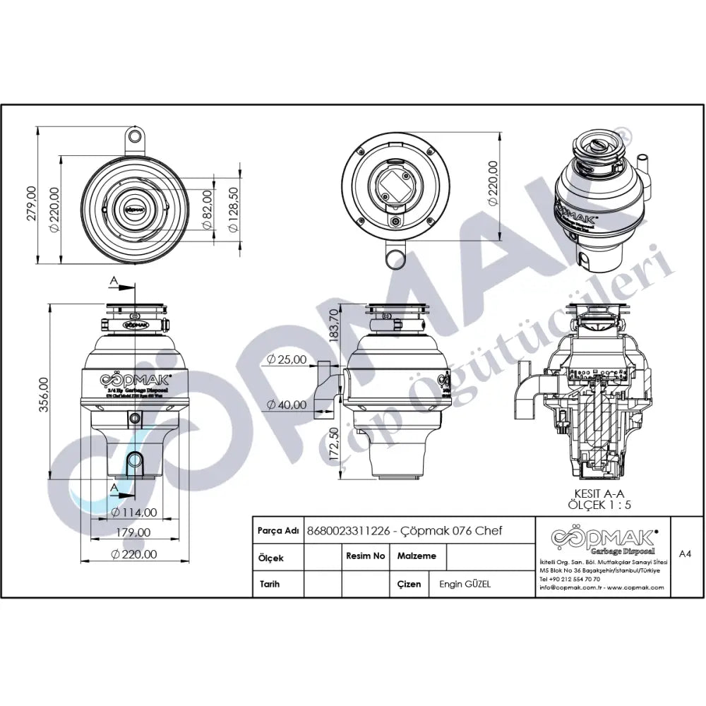 Çürümeye karşı sınırsız koruma sağlayan ürün için cihazın içine atılmaması şarttır