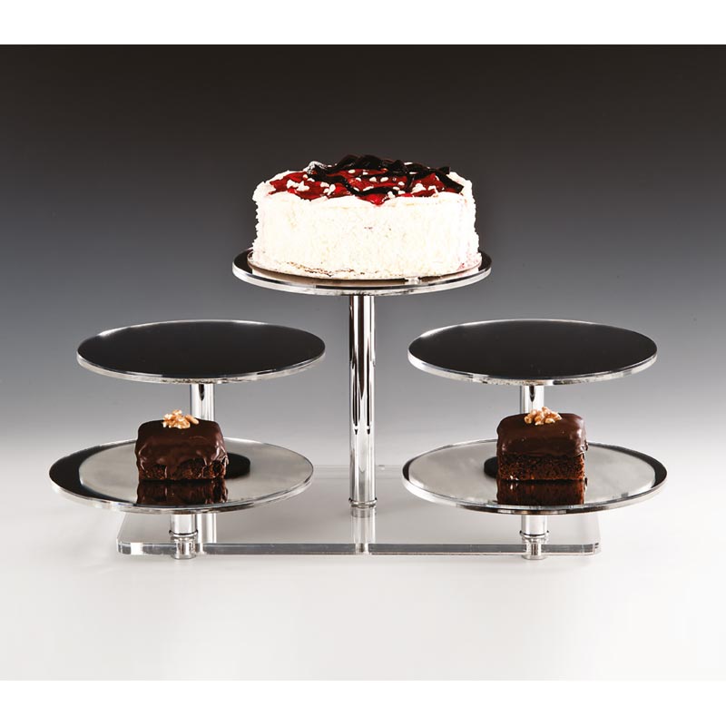 Zicco ZCP-290 Dikdörtgen Altlı Aynalı Teşhir Standı, 5'li, 52x42x24 cm