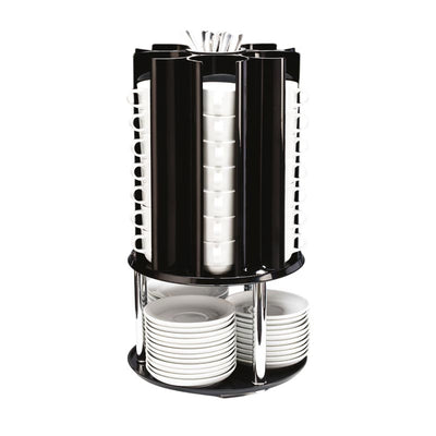 Zicco ZCP-362 Polikarbon Döner Fincan Tabak Kaşık Standı, 30x55 cm