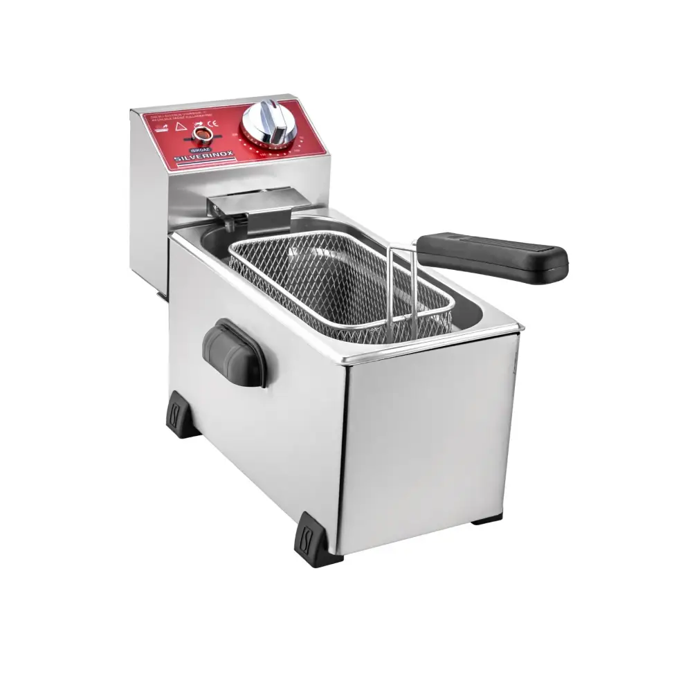 Elektrikli Büfe Türü Sanayi Tipi Kapaklı Fritöz 3 Lt.