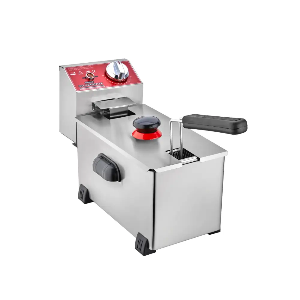 Elektrikli Büfe Türü Sanayi Tipi Kapaklı Fritöz 3 Lt.