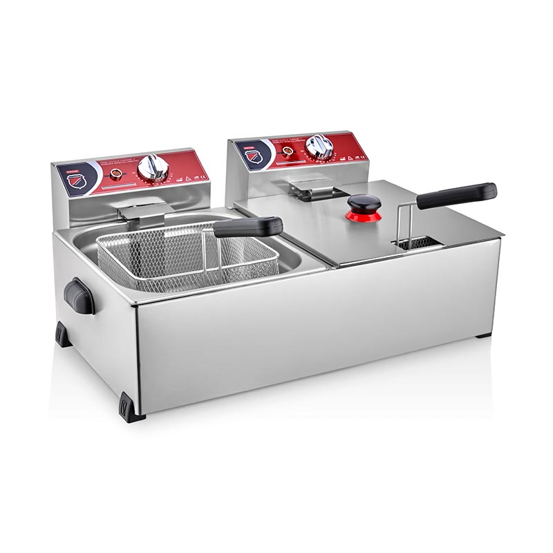 SilverInox 2701 Fritöz, 8+8 L, Elektrikli