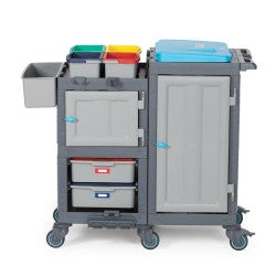 Fantom Procart 1362 Çekmeceli Hastane Temizlik Arabası, 4 Çöp Bölmeli