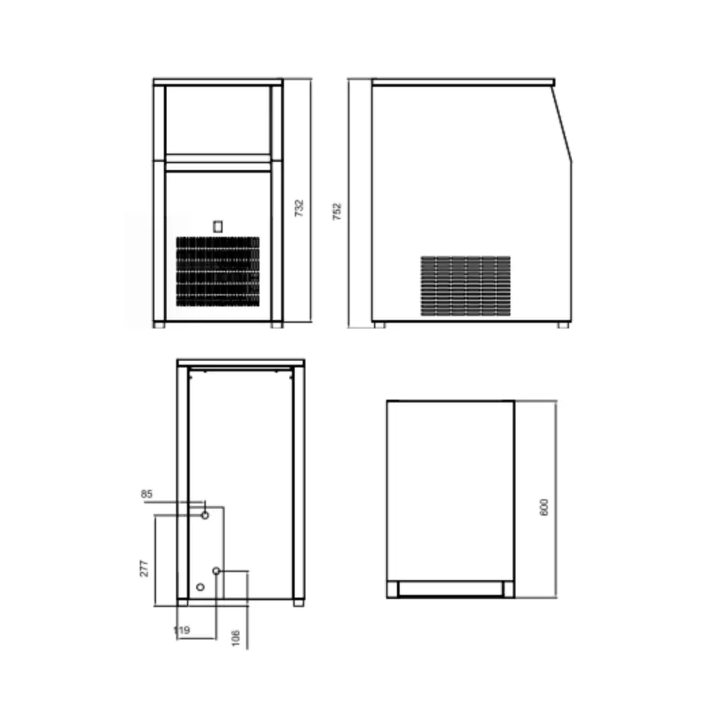 Galleyz 35 Kg Buz Makinesi