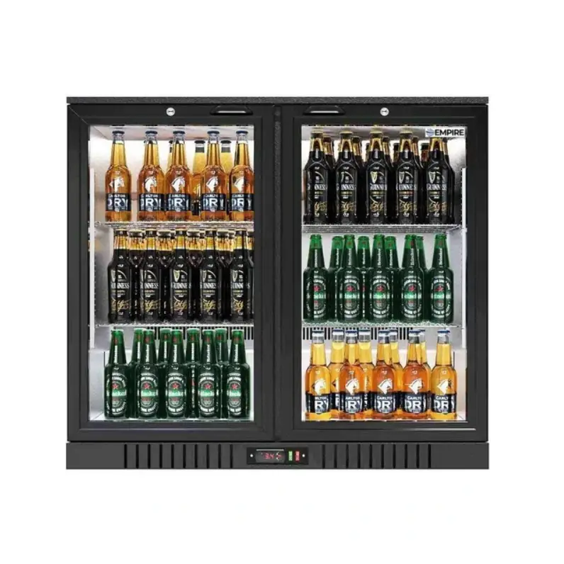 Galleyz Iceinox Bar Tipi Buzdolabı Çarpma Kapı 210 Lt 304 Çelik Kaliteli 2 Kapılı