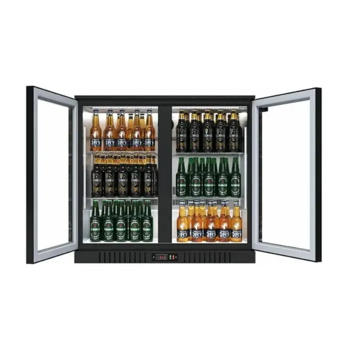 Galleyz Iceinox Bar Tipi Buzdolabı Çarpma Kapı 210 Lt 304 Çelik Kaliteli 2 Kapılı