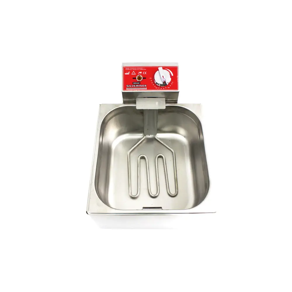 Galleyz Işıkgaz Elektrikli Büfe Türü Sanayi Tipi Kapaklı Fritöz 8 lt