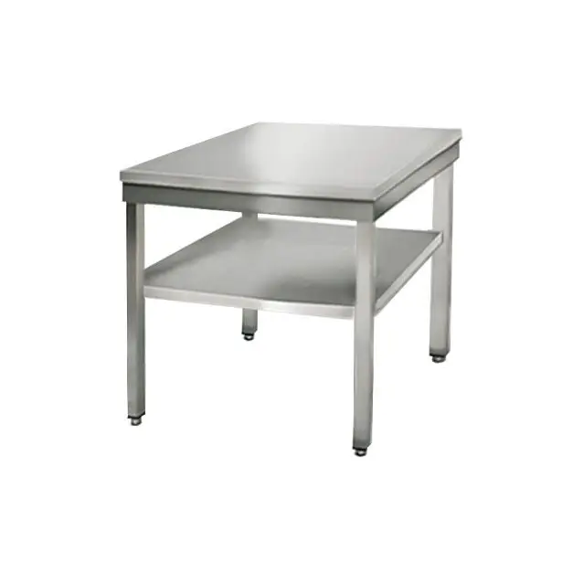 Galleyz Paslanmaz Çelik Çalışma tezgahı ECO - 700x700mm- Sırtsız alt raflı