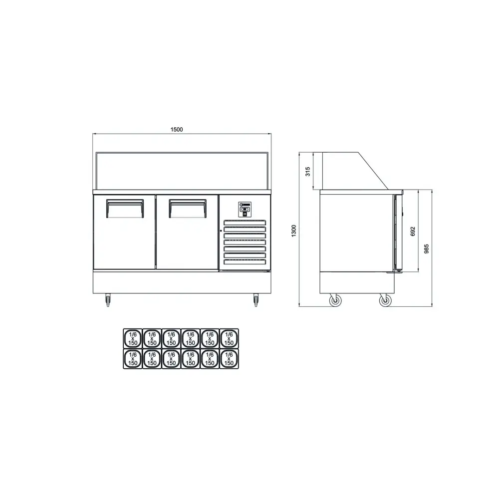 Hazırlık Buzdolapları - 4 Kapılı - FTS 650