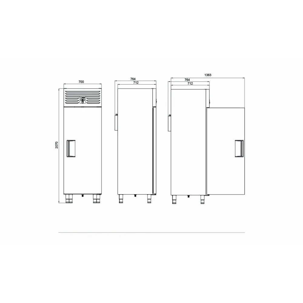 Dik Tip Buzdolabı - 1 Kapılı - 70x77xx210 Cm