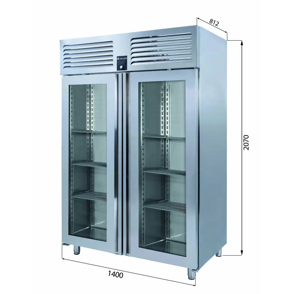 Dik Tip Dondurucu - 2 Cam Kapılı - 140x87x210 Cm