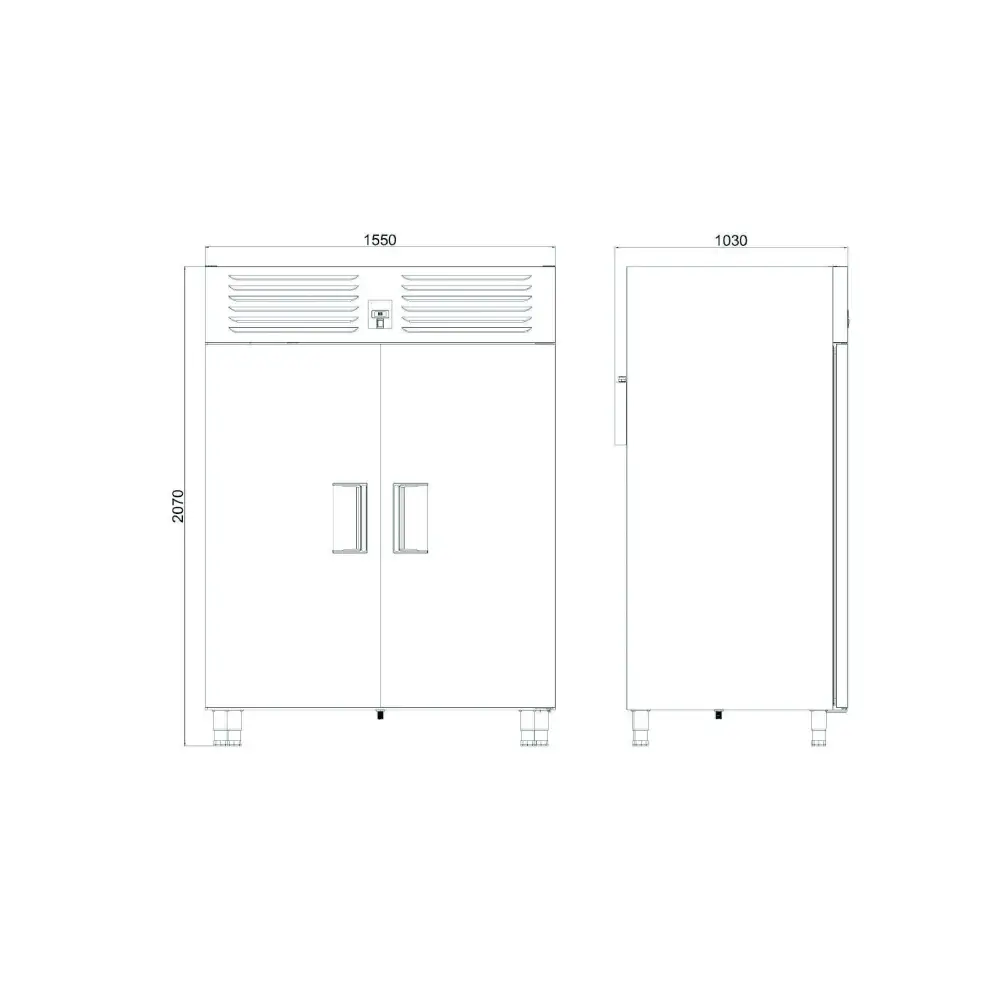 Dik Tip Patisserie Buzdolabı-2 Kapılı-Tepsi Kapasiteli-VTS T 1340