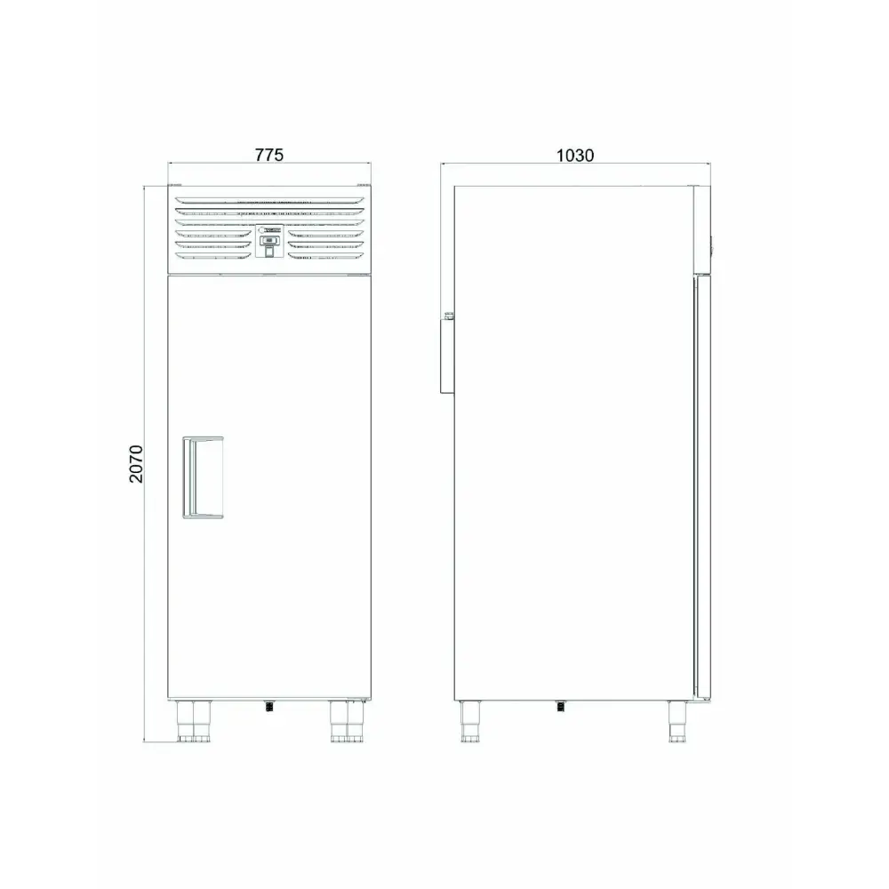 Dik Tip Patisserie Dondurucu - 1 Kapılı - 40x60 Cm Tepsi Kapasiteli