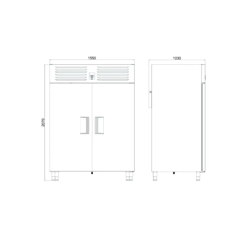 Dik Tip Patisserie No Frost -2 Kapılı-Tepsi Kapasiteli-VTS 1460 N CR