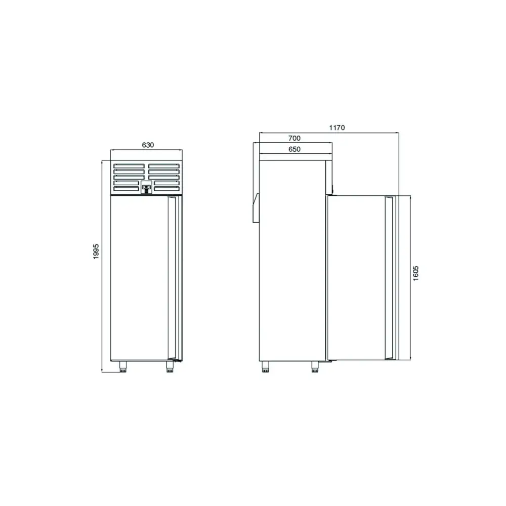 Dikey Tip Dondurucu - 1 Kapılı - VTS 400 N CR