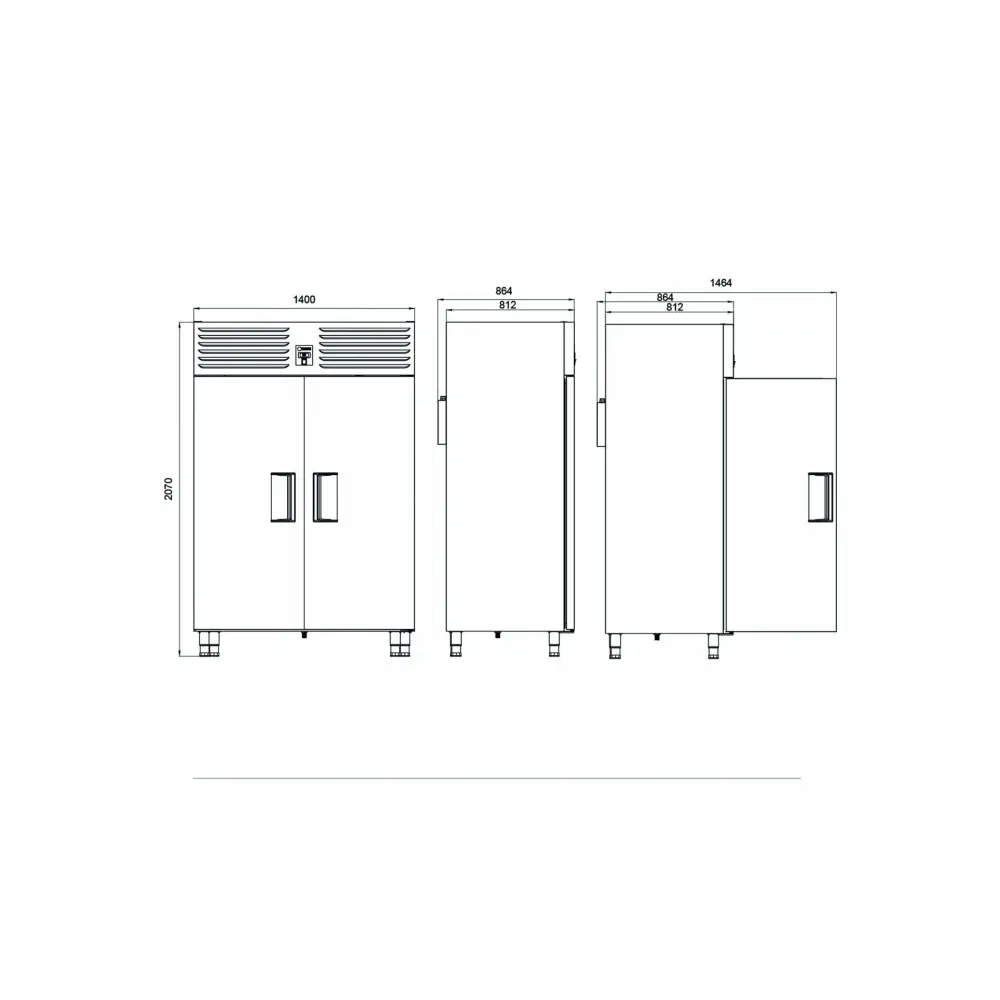 Dikey Tip GN Buzdolabı - 2 Kapılı VTS 1340 CR