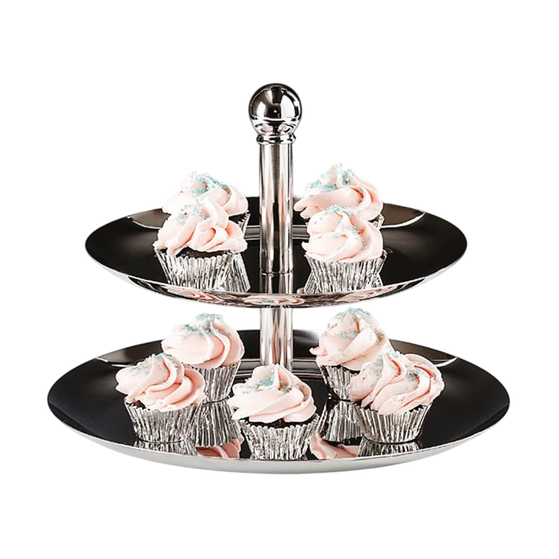 Zicco OMD-353 2 Katlı Teşhir Standı, 21x26x21 cm, Gümüş