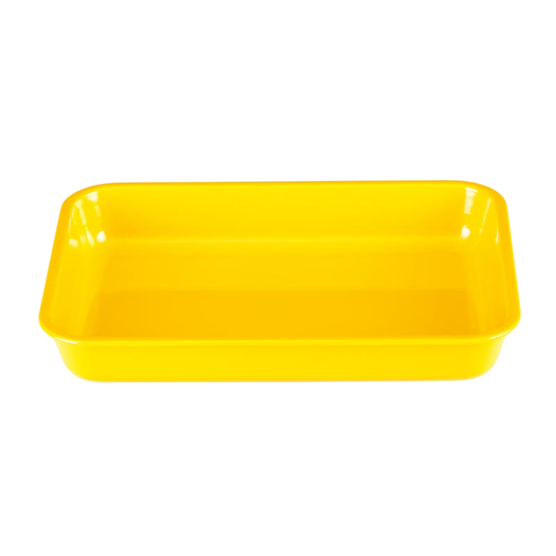 Zicco K-1994 Köşeli Melamin Teşhir Tabağı, 38x28, 5x6 cm, Sarı