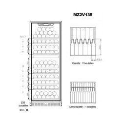 La Sommeliere MZ2V135 Şarap Dolabı, 135 Şişe Kapasiteli