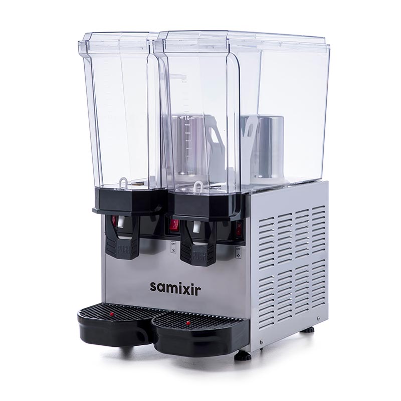 Samixir 40.SMI Klasik Twin Soğuk İçecek Dispenseri, 20+20 L, Fıskiyeli ve Karıştırıcılı, Inox