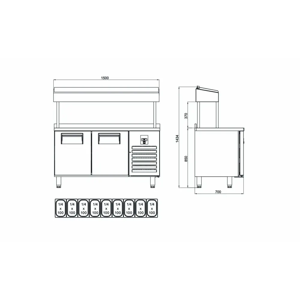 Make Up Buzdolabı - 2 Kapılı - Yüksek PTS-H 275 CR