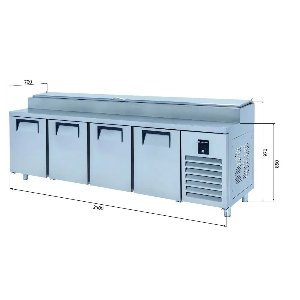 Make Up Buzdolapları - 4 Kapılı -Kısa- PTS-L 650 CR