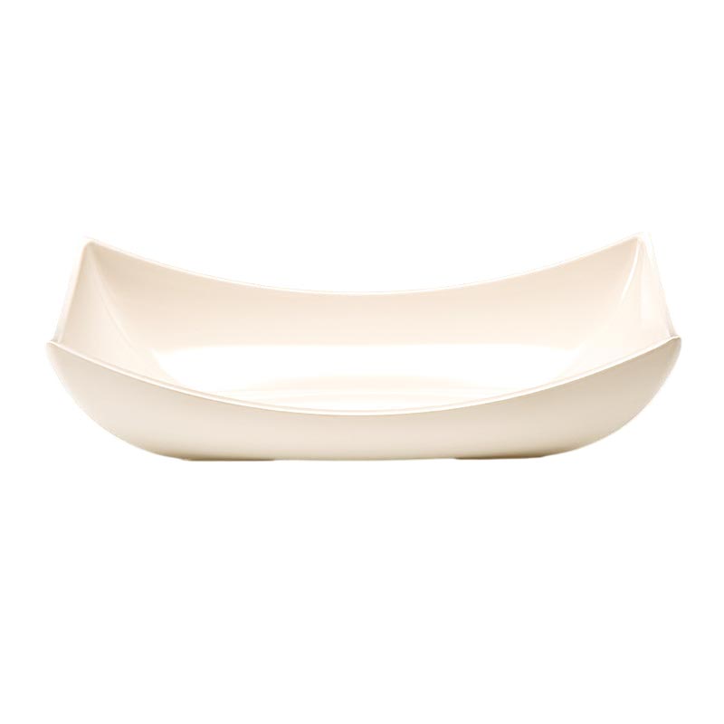 Zicco K-1923 Melamin Teşhir Tabağı, 38x19x7 cm, Beyaz