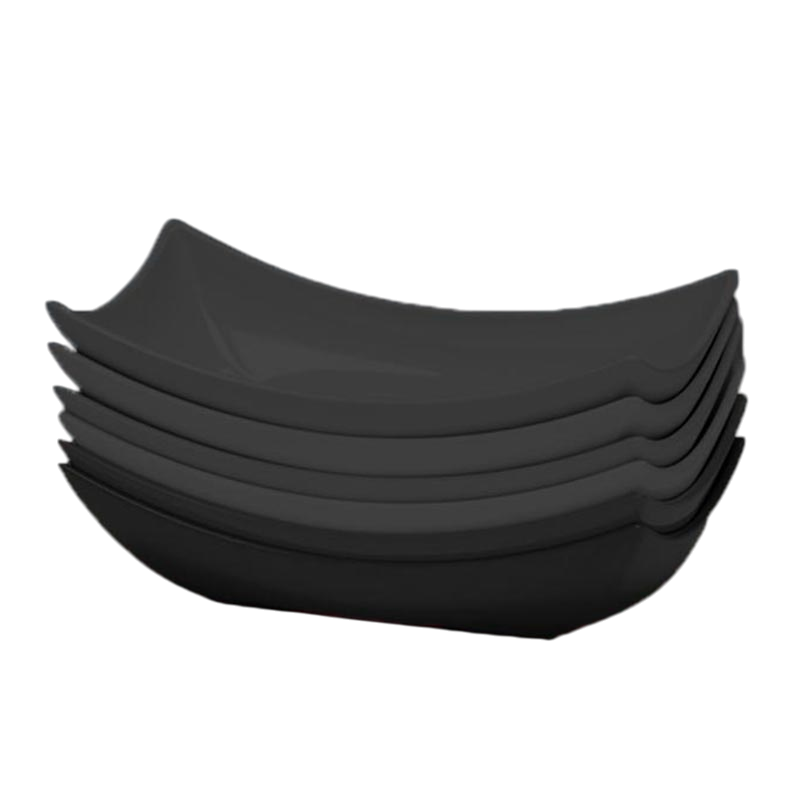 Zicco K-1523 Melamin Teşhir Tabağı, 14.5x28 cm, Siyah