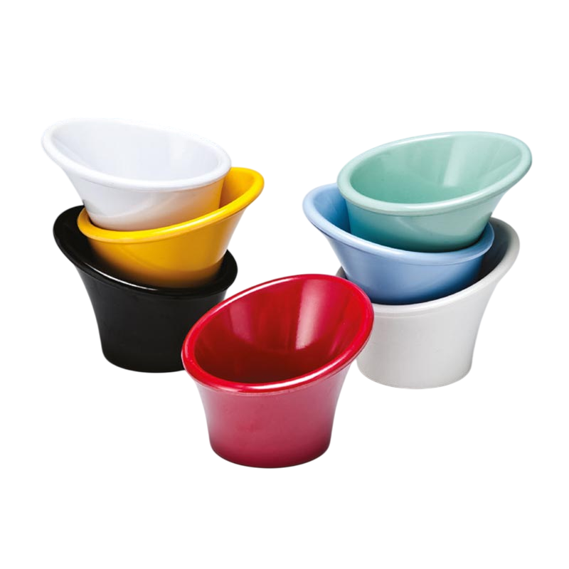 Zicco K-1963 Melamin Mini Teşhir Kasesi, 7.5x4-6 cm, Beyaz