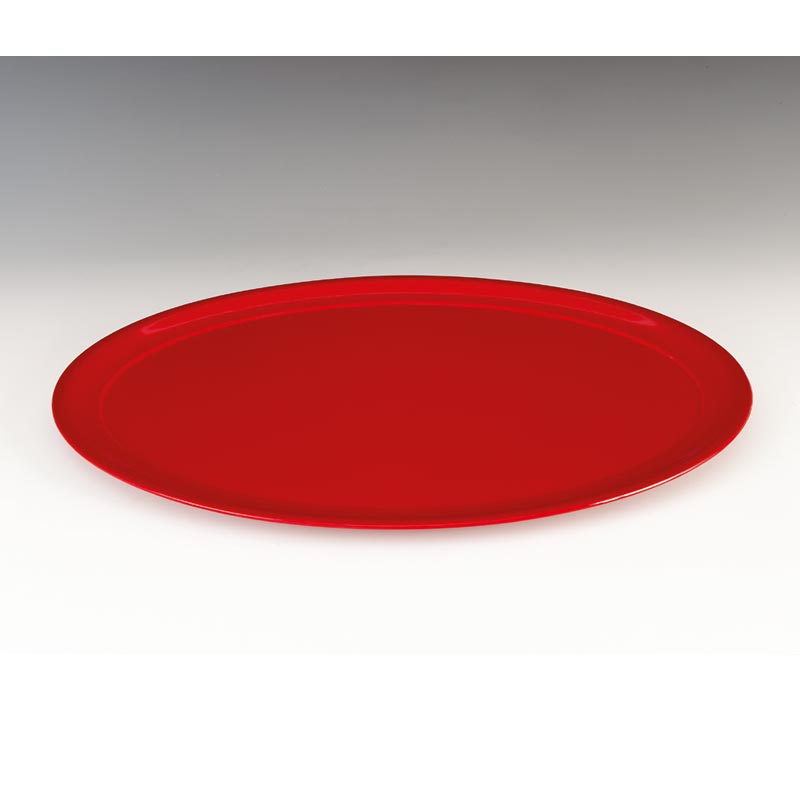 Zicco K-2003 Büyük Boy Melamin Teşhir Tabağı, 55.5x42x3 cm, Kırmızı