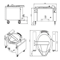 Öztiryakiler 900 Seri OKTEID 150 İndirekt Devrilir Kaynatma Tenceresi, 150 L, Elektrikli