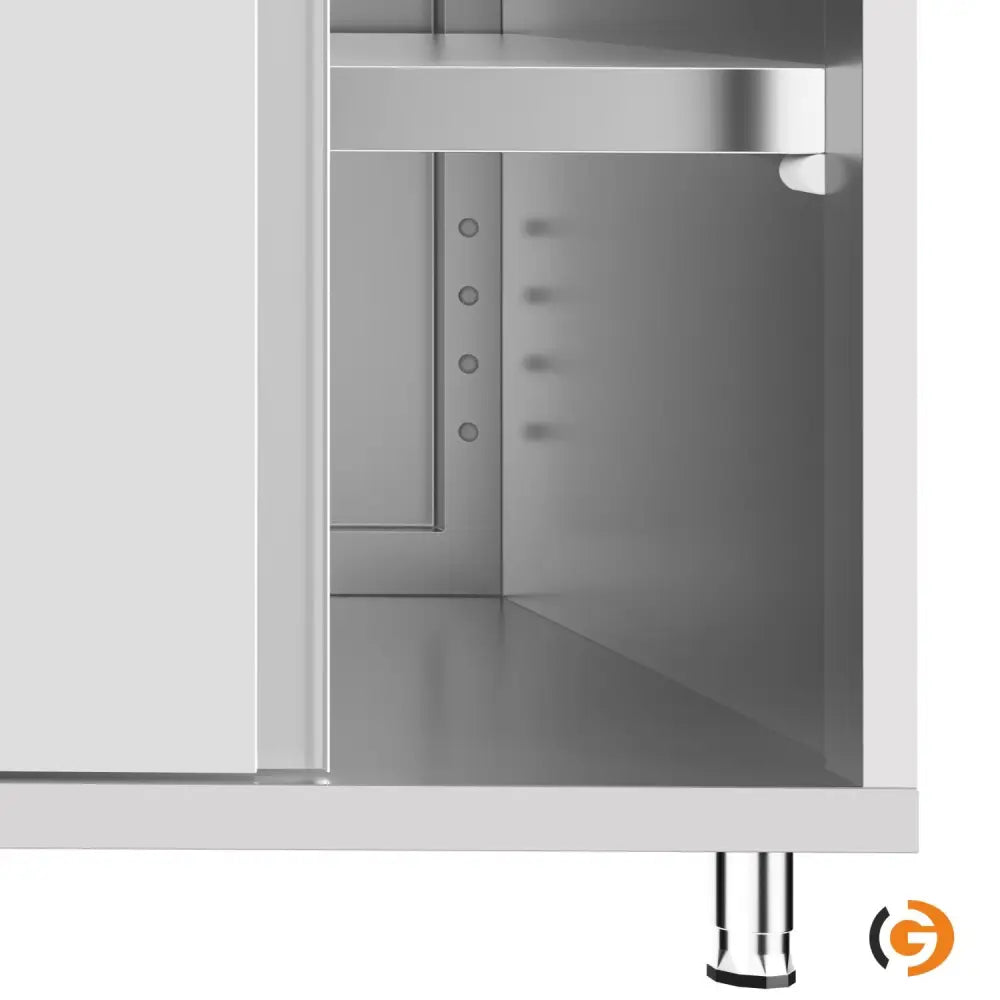 Paslanmaz Çelik Dolaplı Çalışma Tezgahı ECO -1000x600mm - Sürgü Kapılı