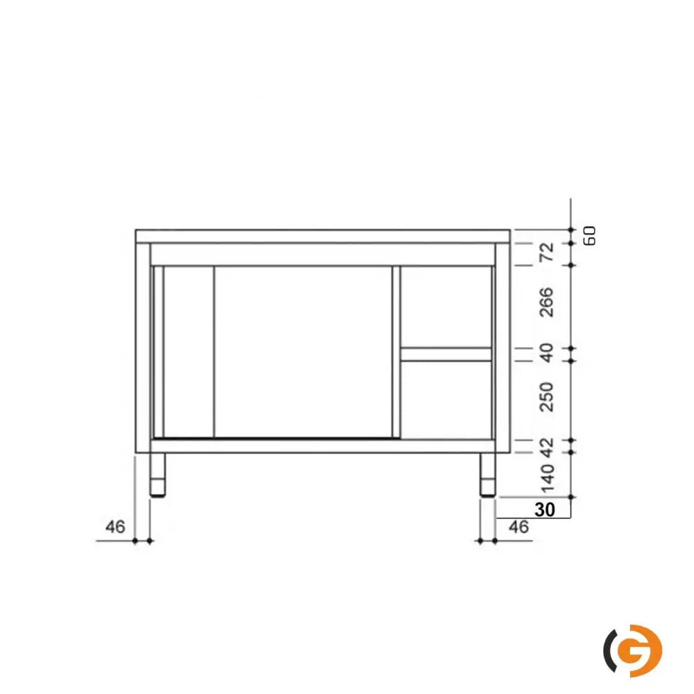 Paslanmaz Çelik Dolaplı Çalışma Tezgahı
