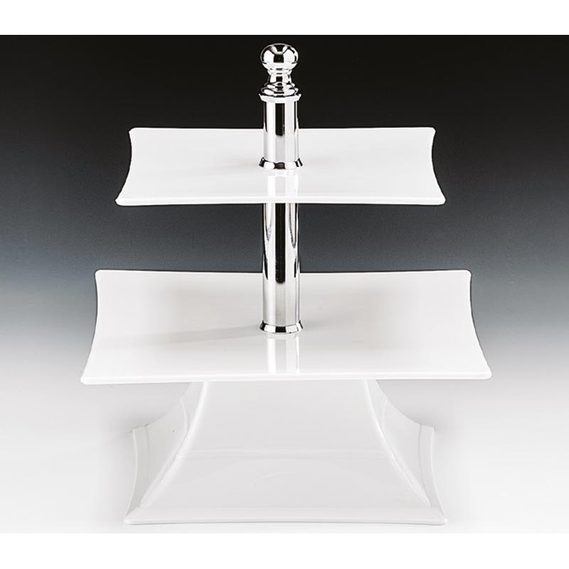 Zicco ZCP-630 Polikarbon Teşhir Standı, 2 Katlı, 24 cm, Beyaz