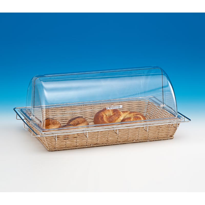 Zicco ZCP-393 Rolltop Polikarbon Kapaklı Hasır Teşhir Sepeti, GN 1/1