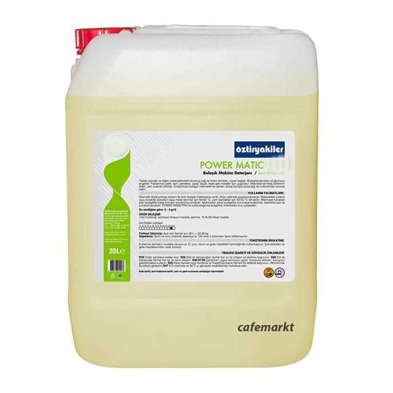 Öztiryakiler Power Matic Eco Bulaşık Makine Deterjanı, 20 L
