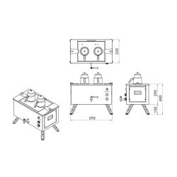 Remta EP02-L Çift Cidarlı 2 Demlikli Çay Makinesi, 20 L, Elektrikli, Siyah