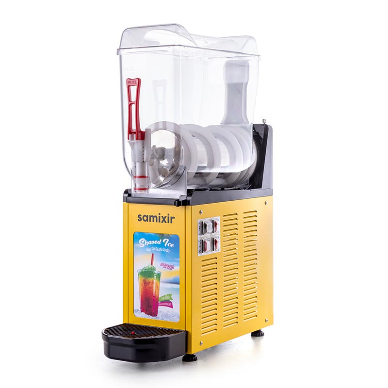 Samixir SLUSH12 Allure Ice Slush Granita Milkshake ve Soğuk Meyve Suyu Dispenseri, 12 L, Sarı