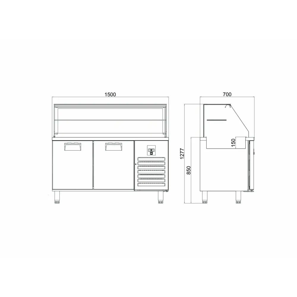 Servis Buzdolabı - 2 Kapılı - Camlı STS-G 330