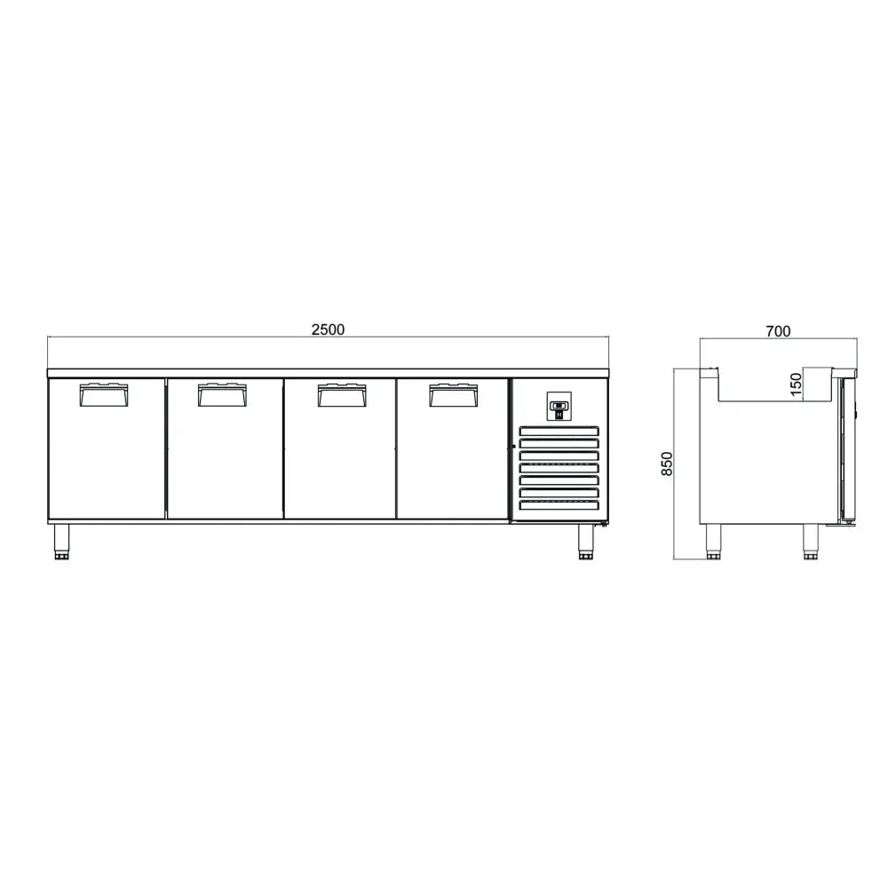 Servis Buzdolabı - 4 Kapılı - STS 650 CR