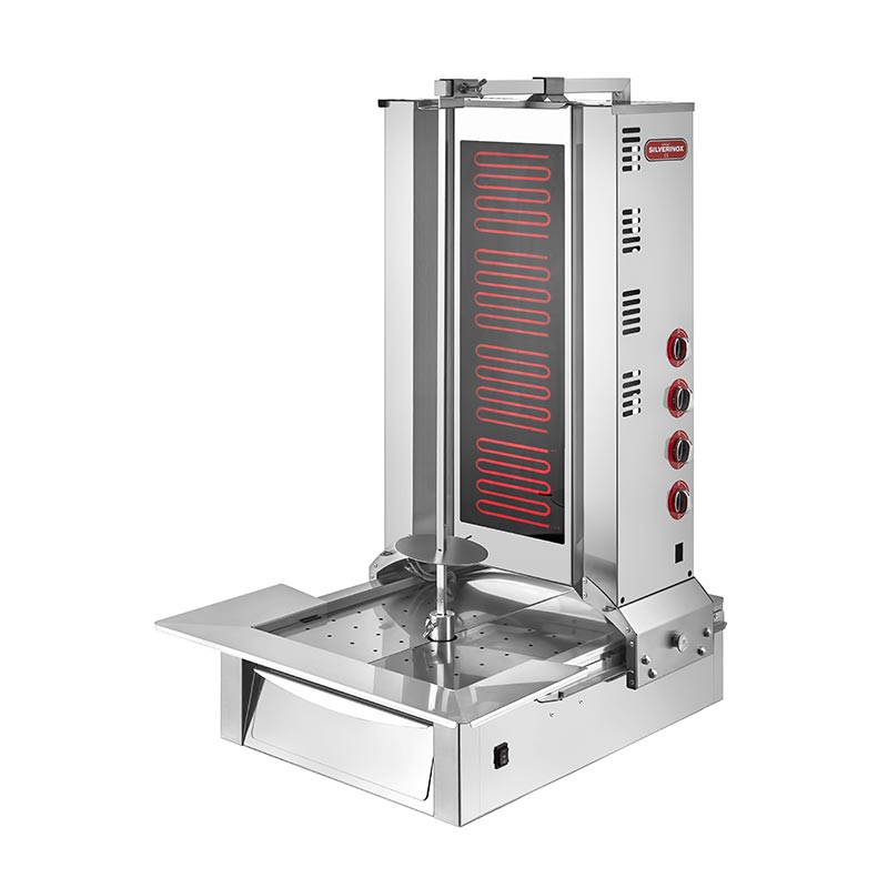 SilverInox AD-04 Alttan Motorlu Döner Ocağı, 4 Radyanlı, Elektrikli