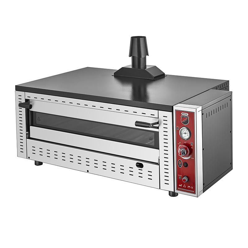 SilverInox PF-92-G 30 cm x 6 Pizza Kapasiteli Tek Katlı Pizza Fırını, Doğalgazlı