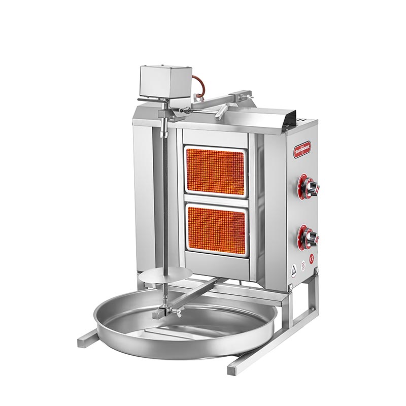 SilverInox 2164-U2 Üstten Motorlu Döner Ocağı, 2 Radyanlı, Doğalgazlı