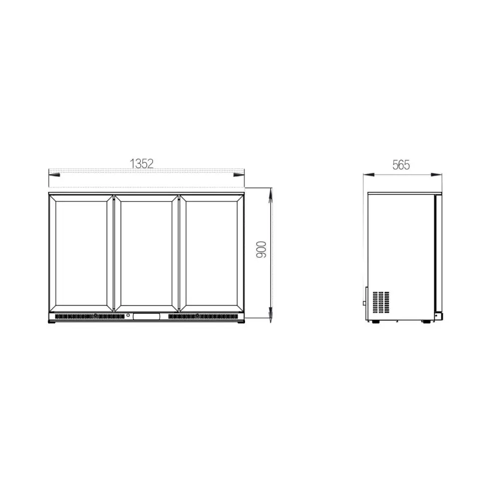 Şişe Soğutucu Dolap - Çarpma 3 Kapılı