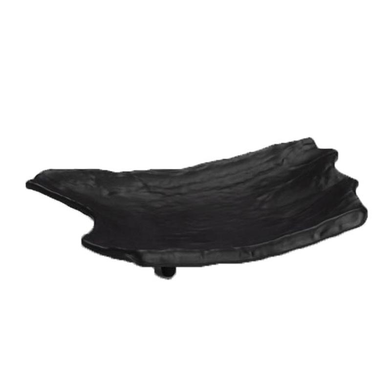 Zicco K-9750 Taş Model Melamin Teşhir Tabağı, 23, 5x36.5 cm, Siyah